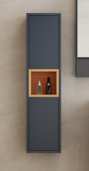 W300x H1200 mm Navy Blue Wall Hung Storage Unit