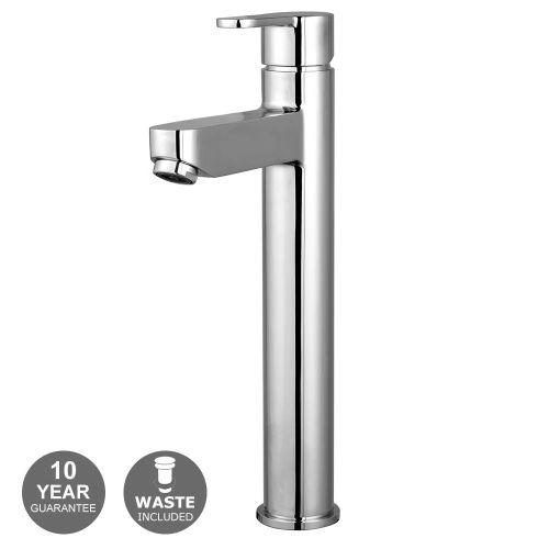 Acton Tall Basin Mixer Tap Chrome Incl. Free Waste