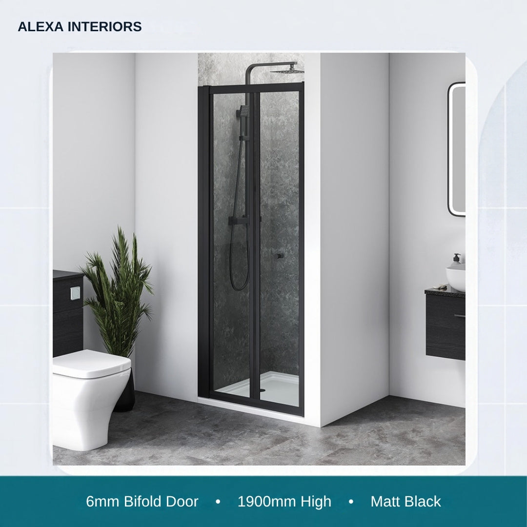 Alexa Interiors 6mm bifold door matt black