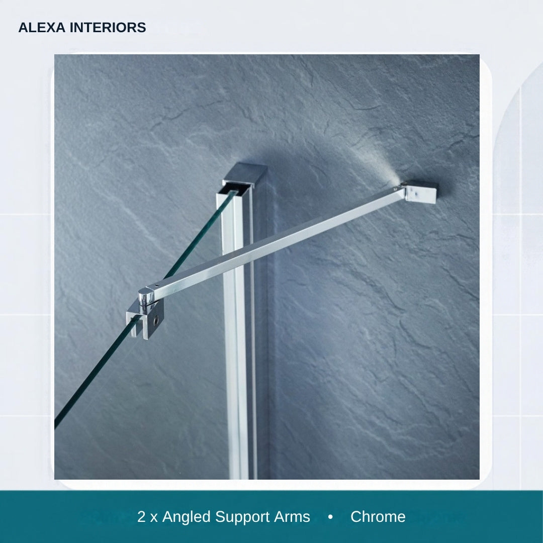 Alexa Interiors angled support arms chrome