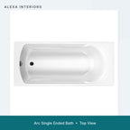 Alexa Arc Single Ended Bath - Top View