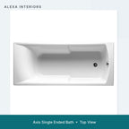 Alexa Axis Single Ended Bath - Top View