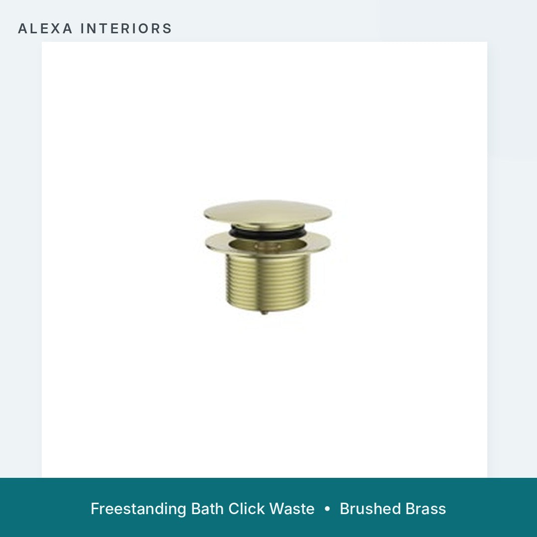 Alexa Freestanding Bath Click Waste - Brushed Brass