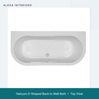 Alexa Halcyon D-Shaped Back to Wall Bath - Top View