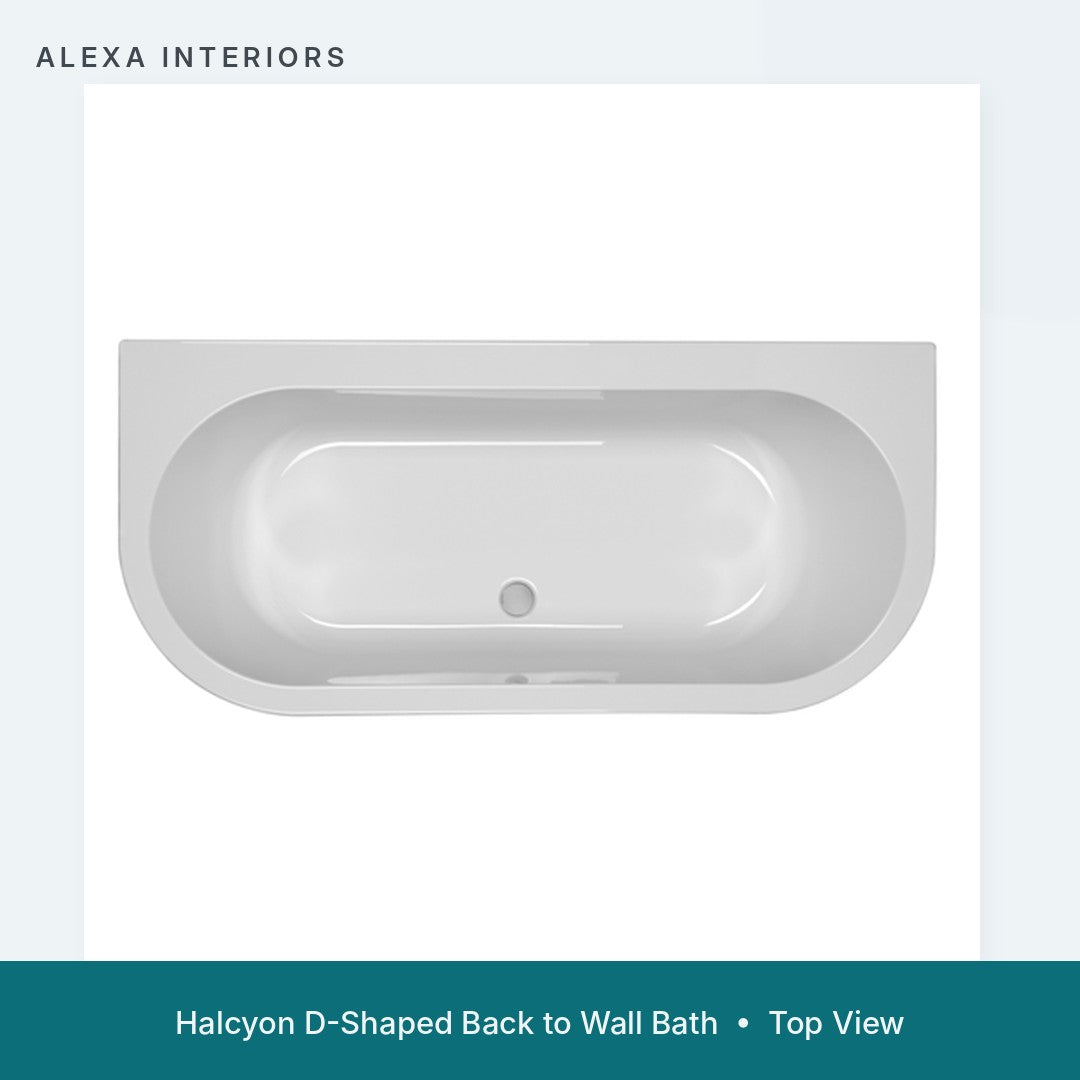 Alexa Halcyon D-Shaped Back to Wall Bath - Top View