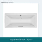 Alexa Integra Double Ended Bath - Top View
