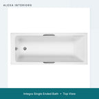 Alexa Integra Single Ended Bath - Top View