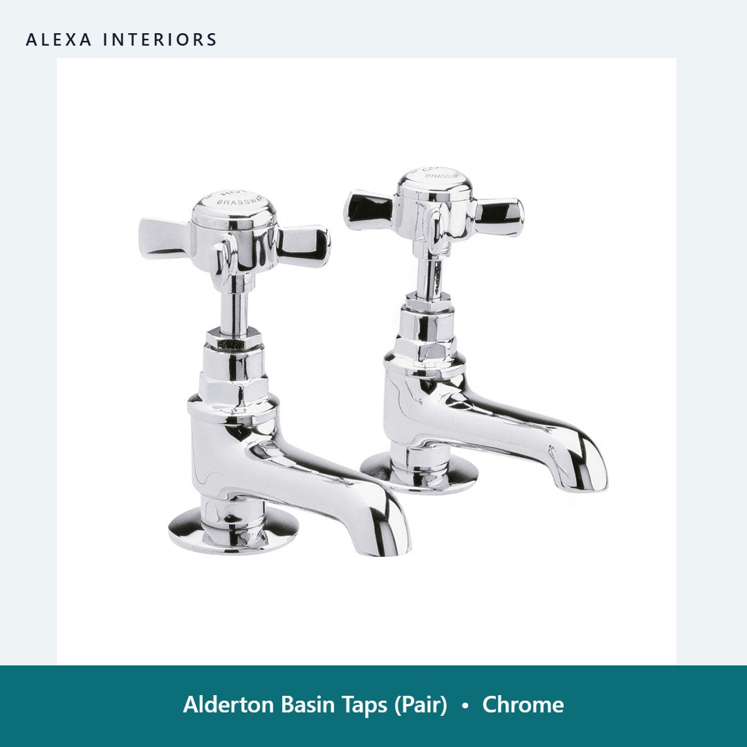 Alderton Basin Taps (Pair) in Chrome