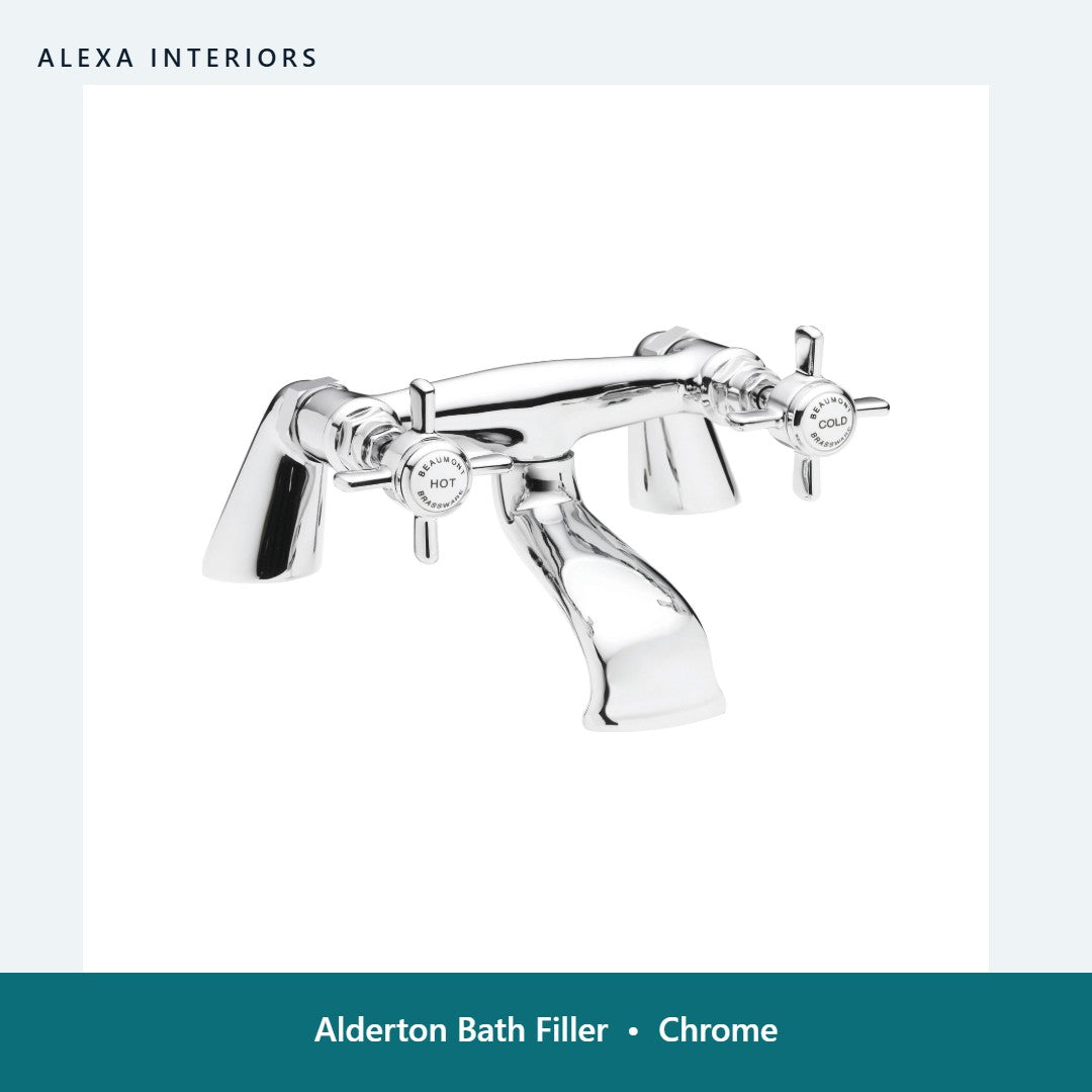 Alderton Bath Filler in Chrome
