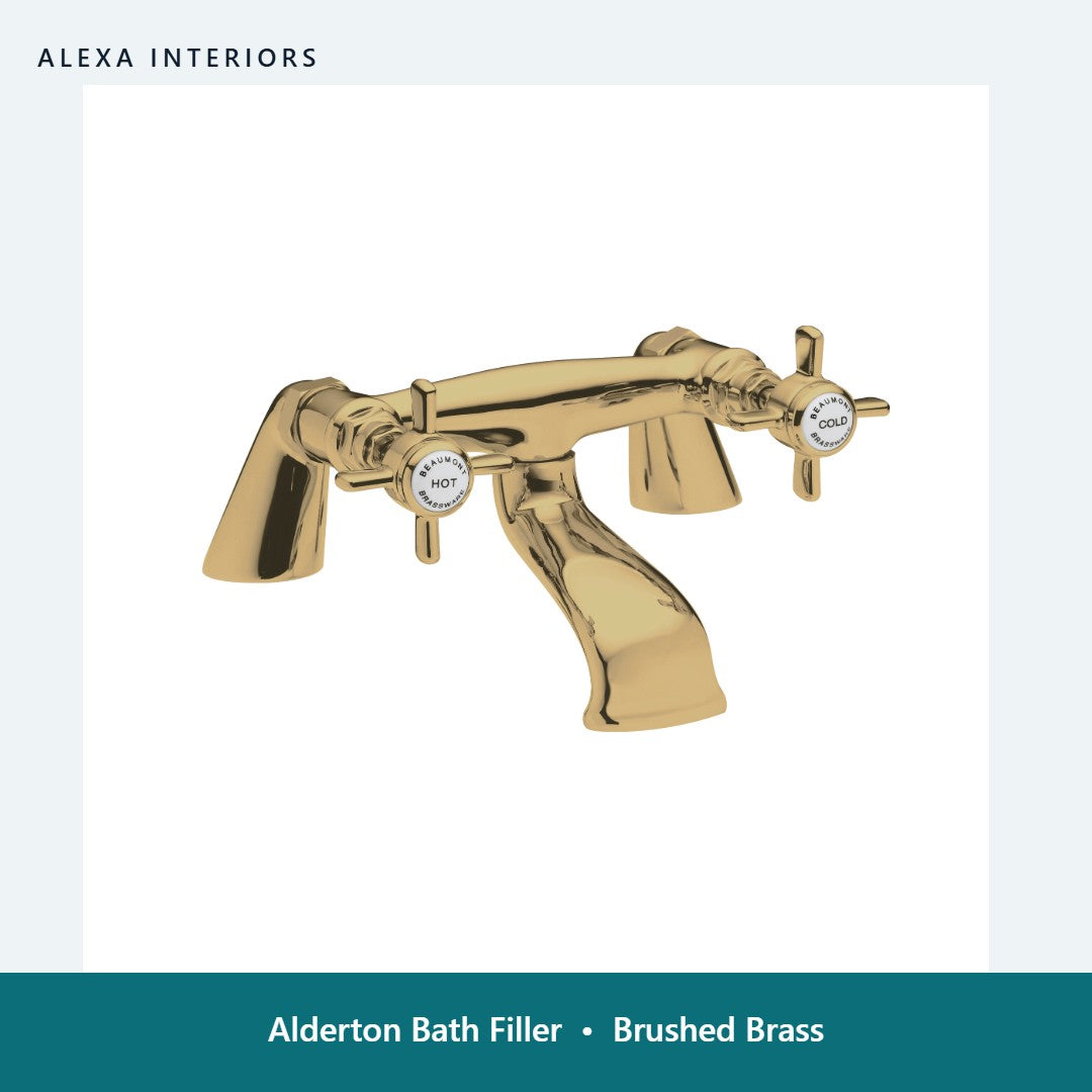 Alderton Bath Filler in Brushed Brass