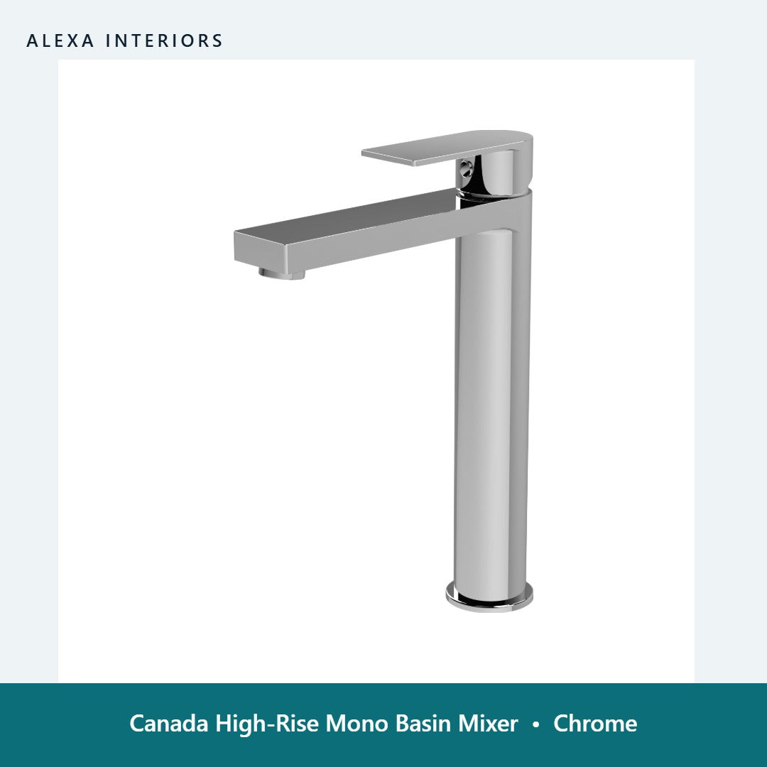 Canada High-Rise Mono Basin Mixer in Chrome