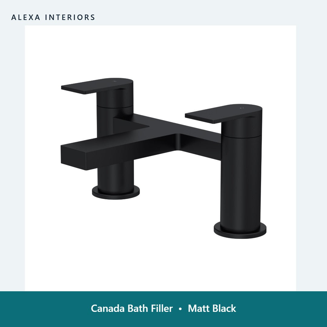 Canada Bath Filler in Matt Black