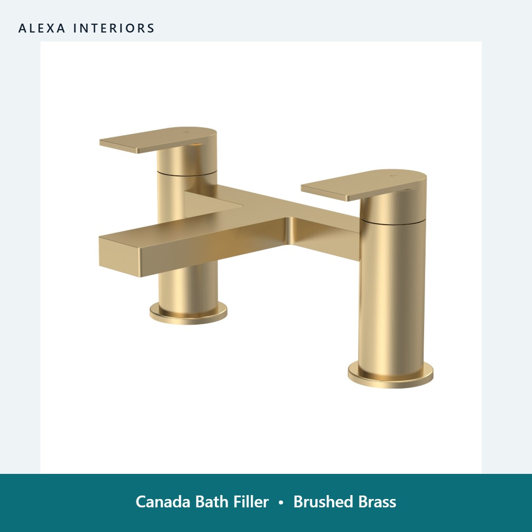 Canada Bath Filler in Brushed Brass