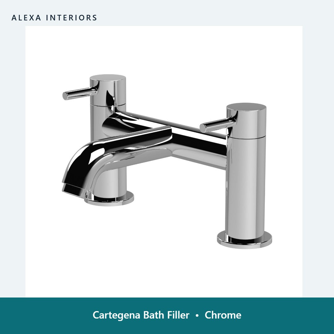 Cartegena Bath Filler in Chrome