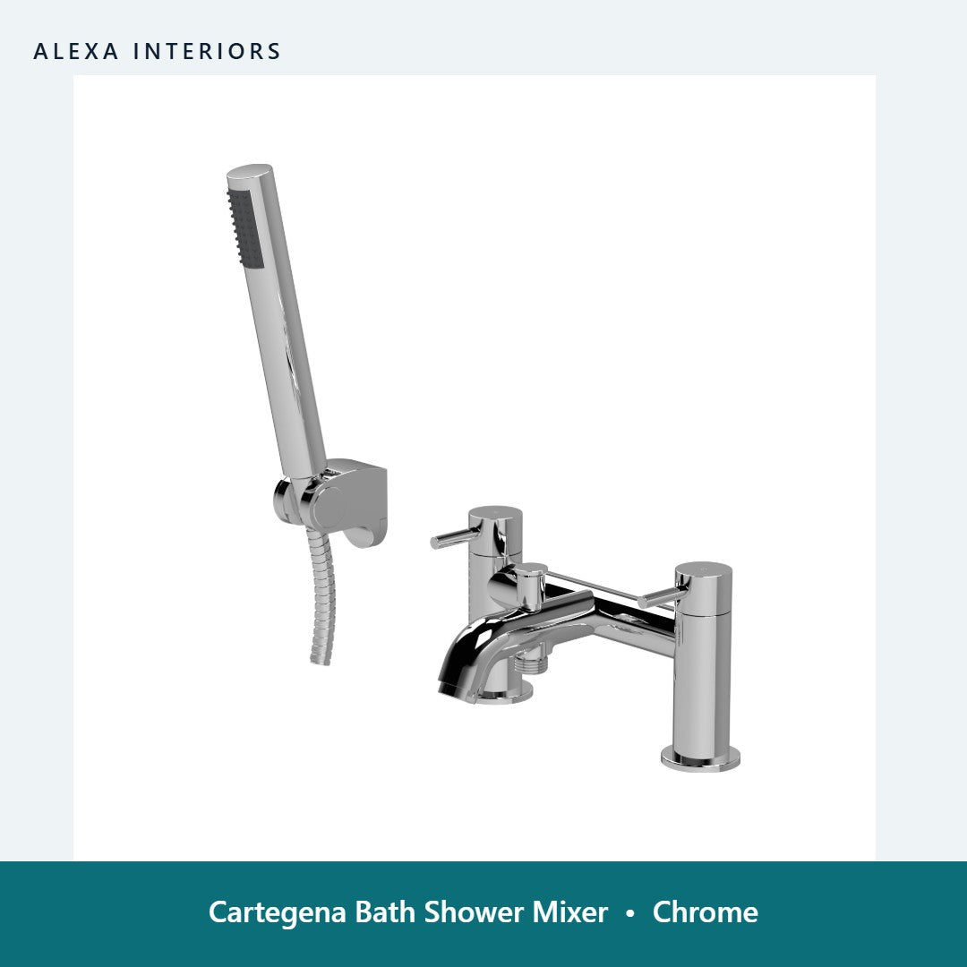 Cartegena Bath Shower Mixer in Chrome