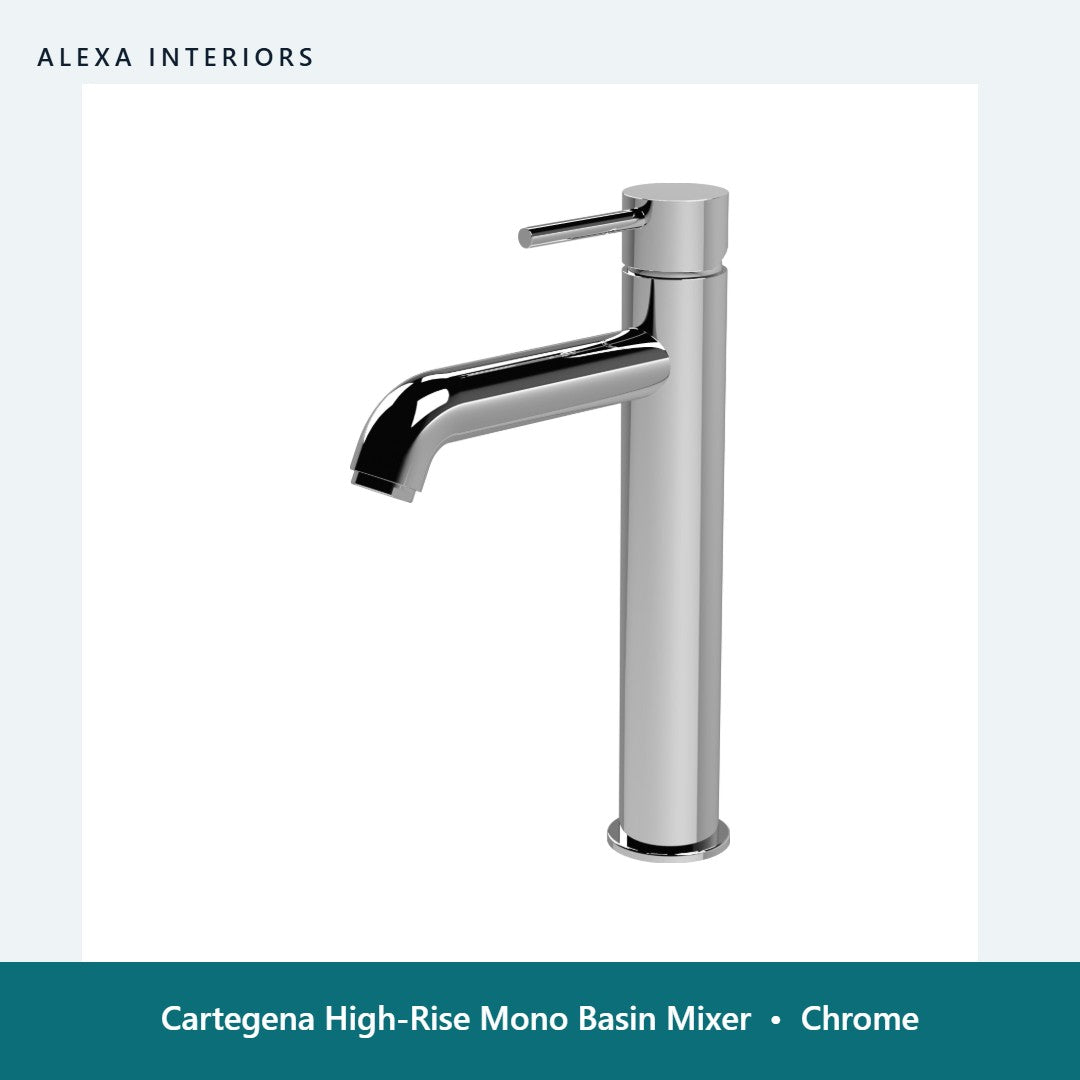 Cartegena High-Rise Mono Basin Mixer in Chrome
