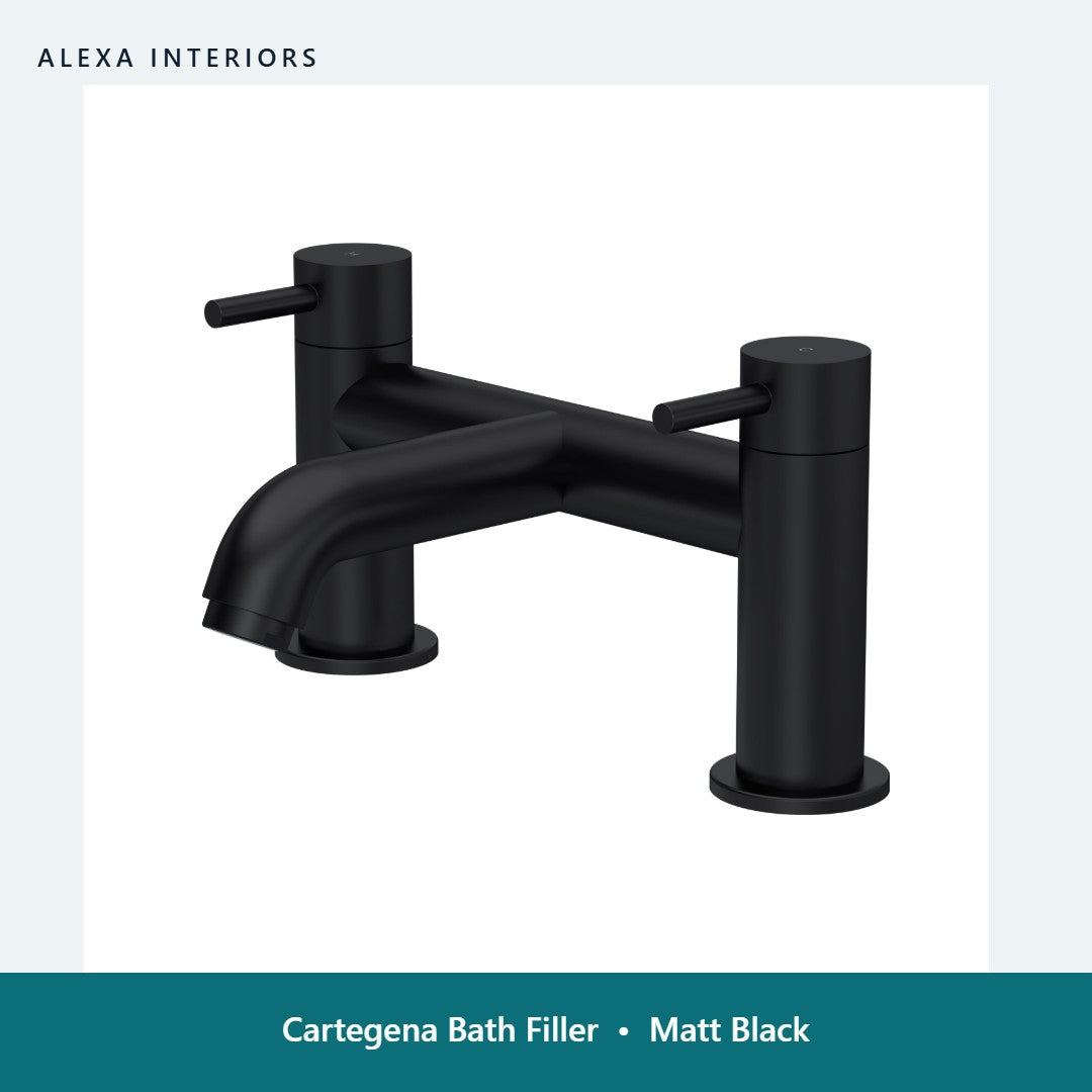 Cartegena Bath Filler in Matt Black