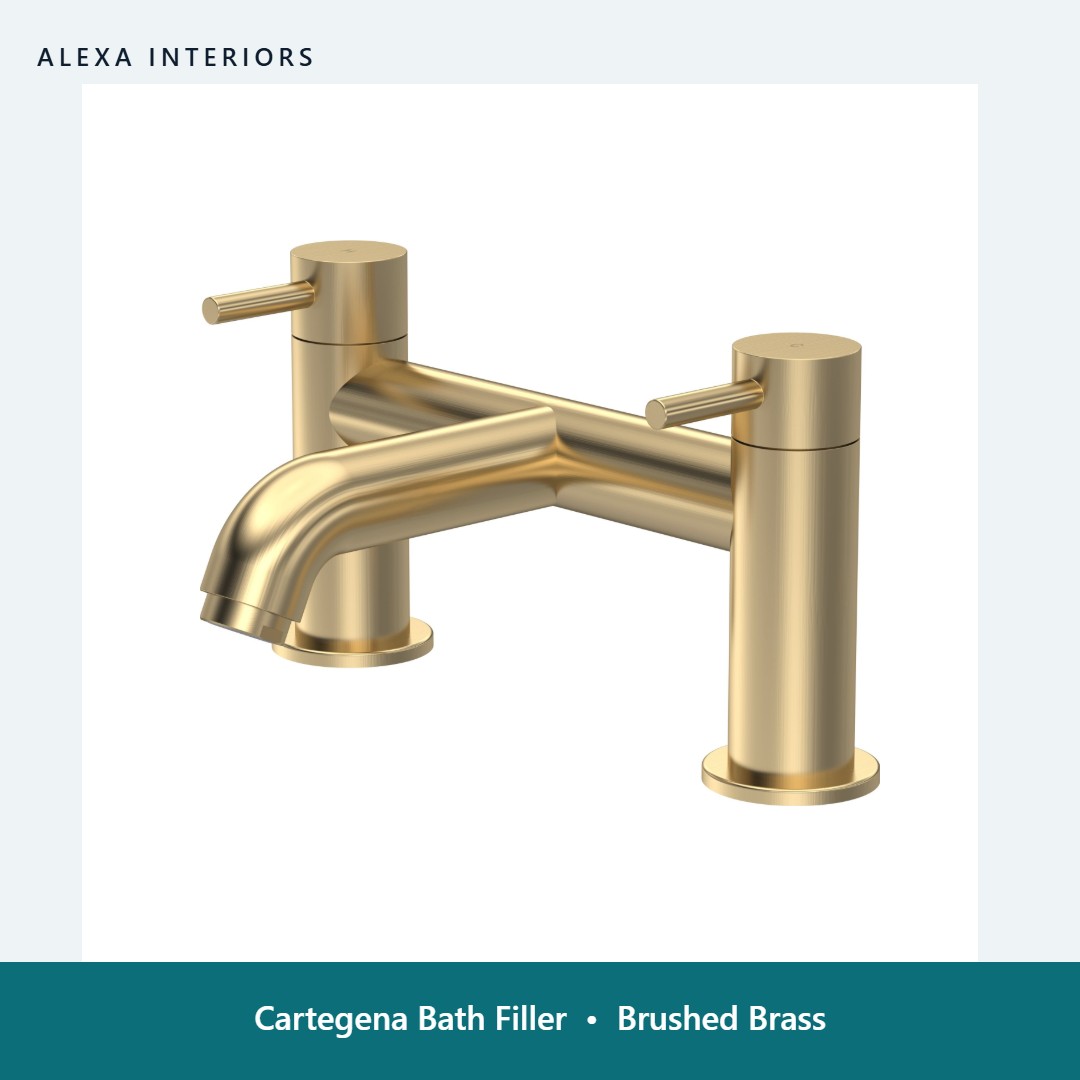 Cartegena Bath Filler in Brushed Brass