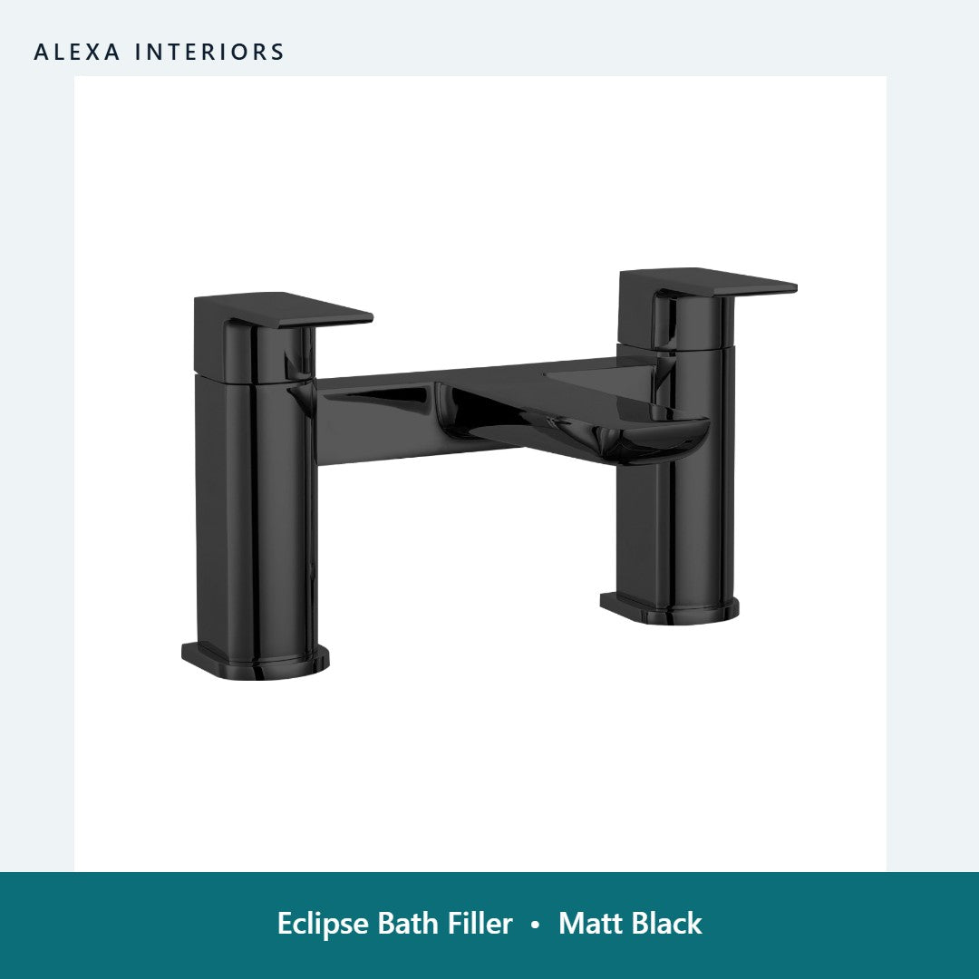 Eclipse Bath Filler in Matt Black