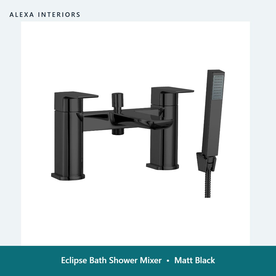 Eclipse Bath Shower Mixer in Matt Black