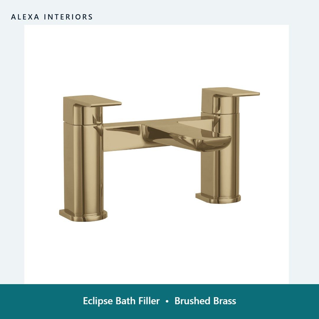 Eclipse Bath Filler in Brushed Brass