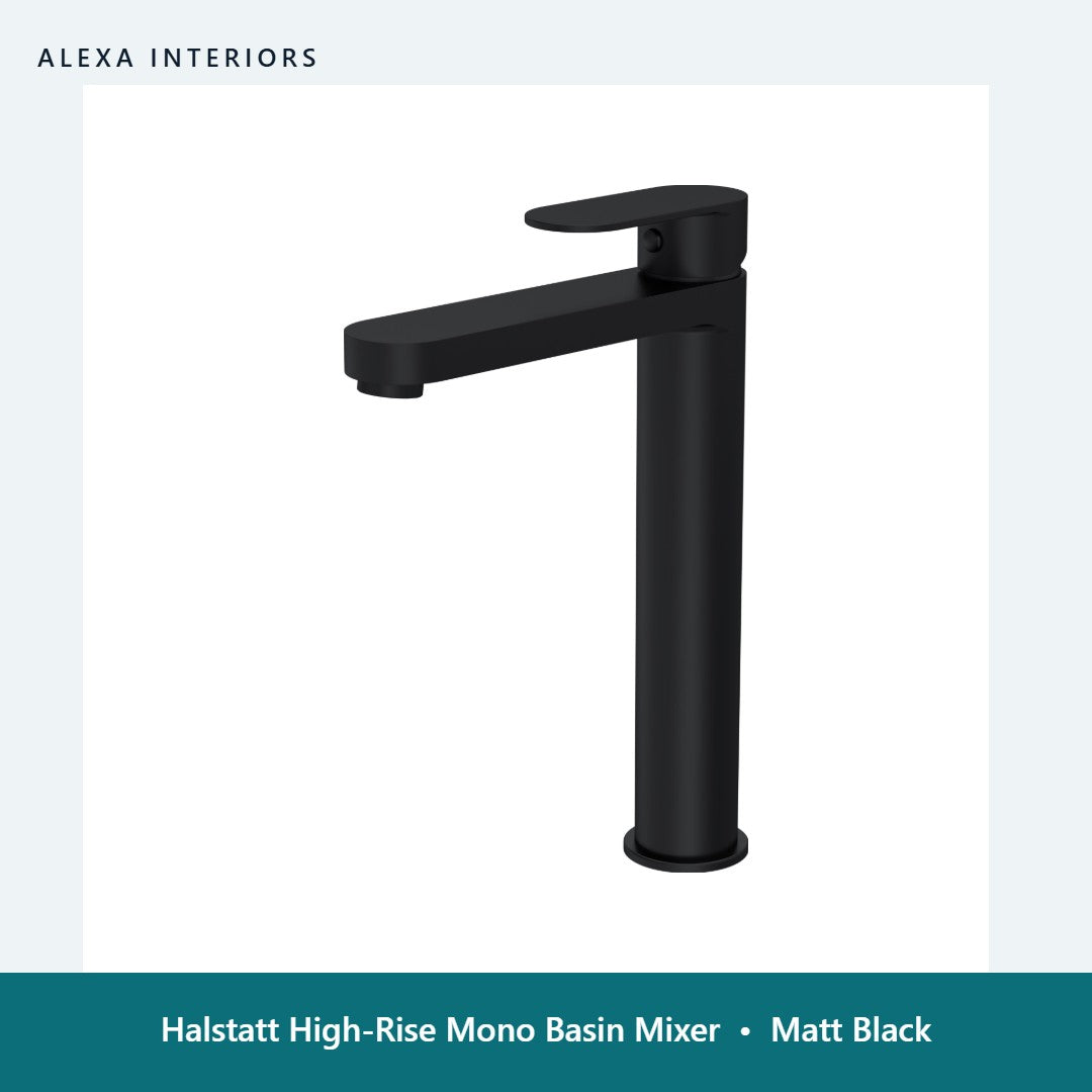 Halstatt High-Rise Mono Basin Mixer in Matt Black