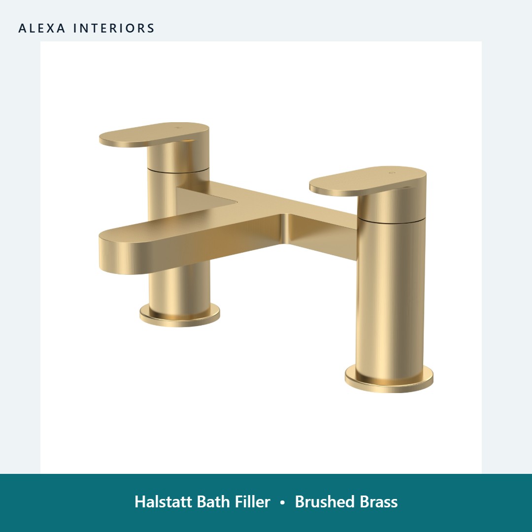 Halstatt Bath Filler in Brushed Brass