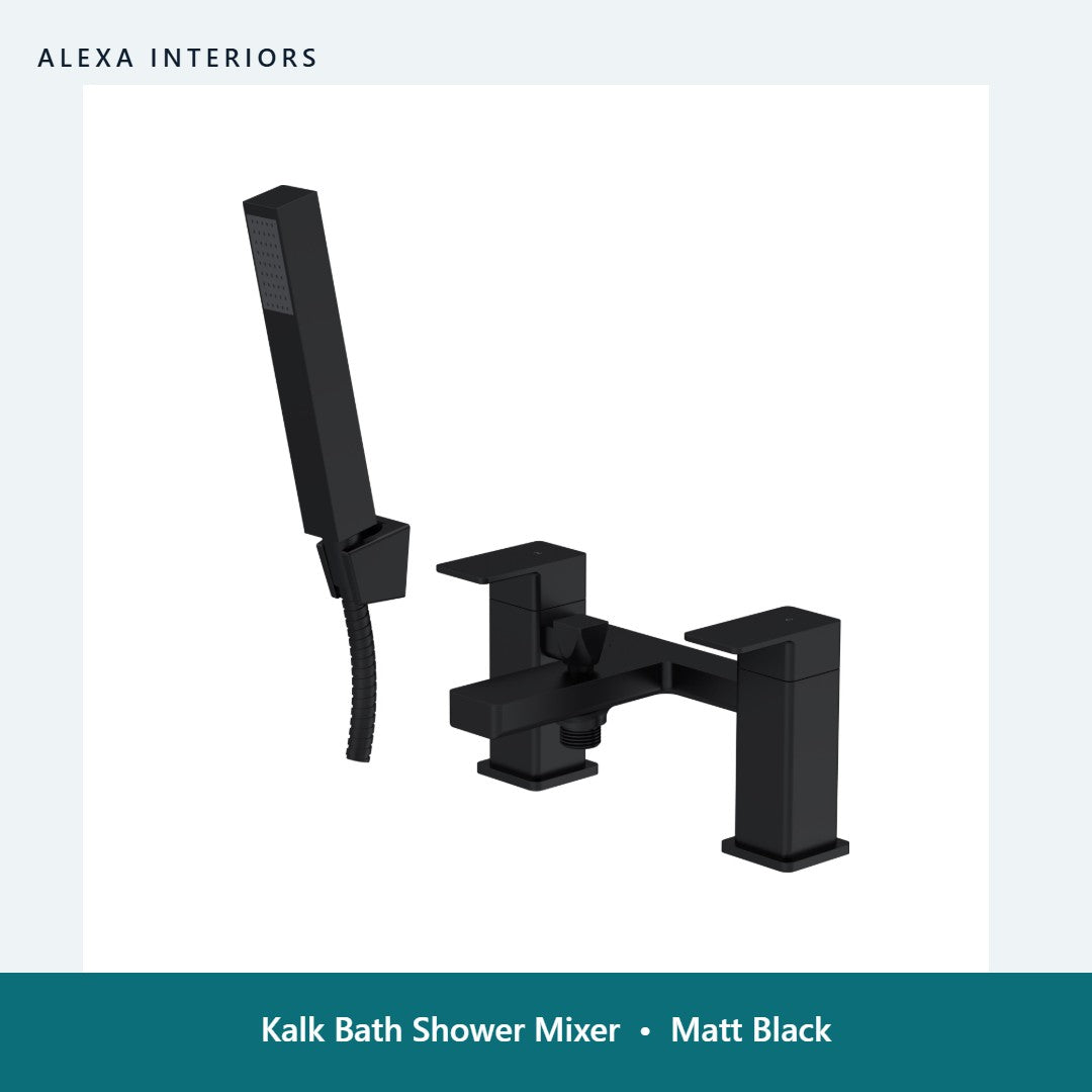 Kalk Bath Shower Mixer in Matt Black