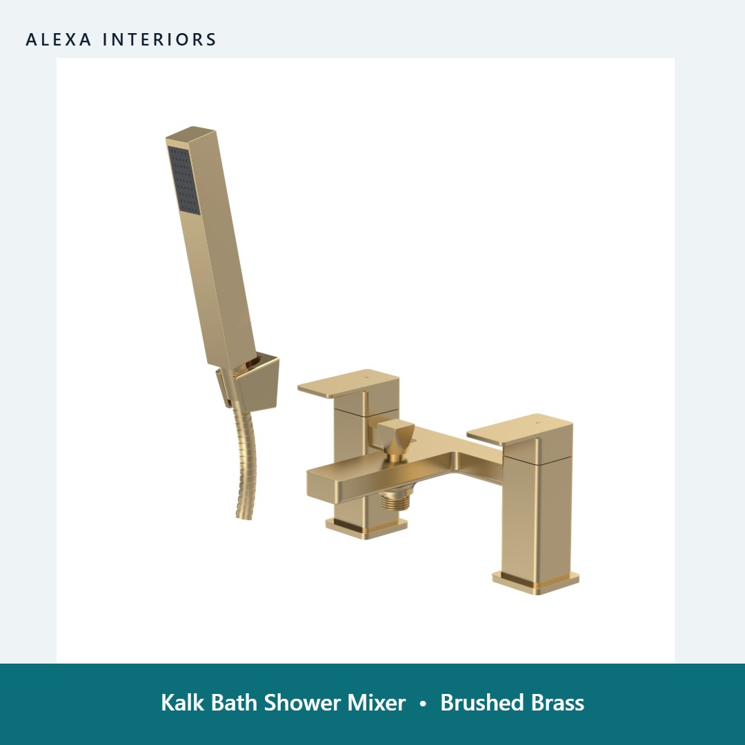 Kalk Bath Shower Mixer in Brushed Brass