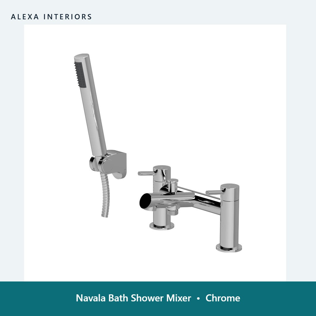 Navala Bath Shower Mixer in Chrome