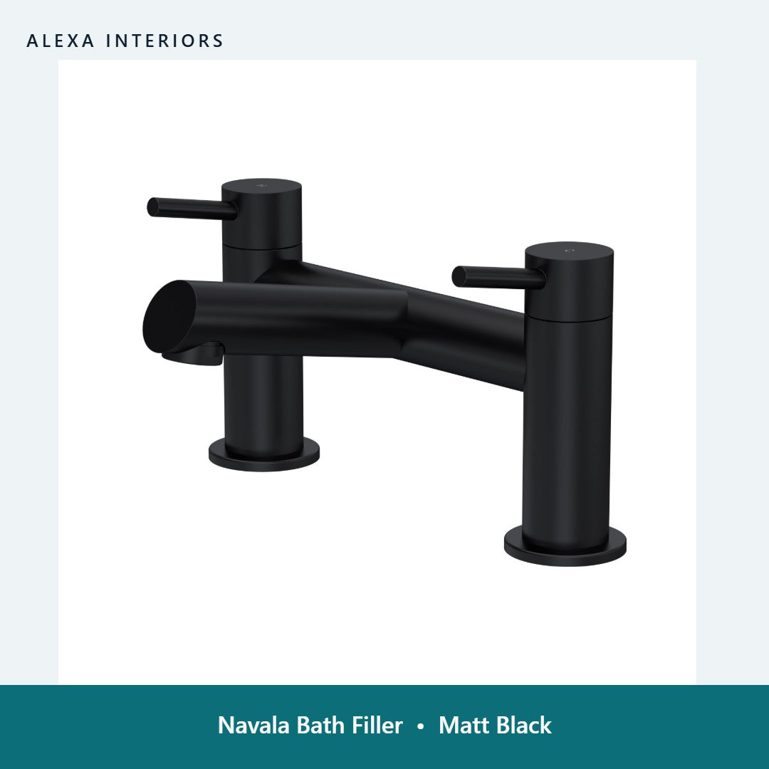 Navala Bath Filler in Matt Black