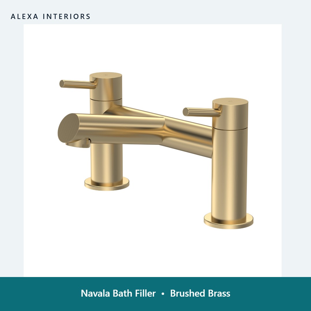 Navala Bath Filler in Brushed Brass