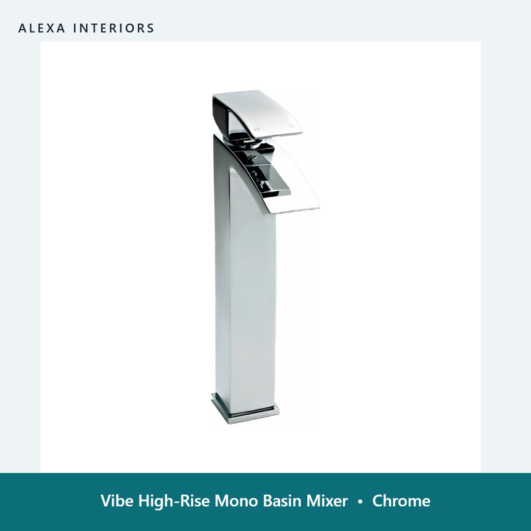 Vibe High-Rise Mono Basin Mixer in Chrome