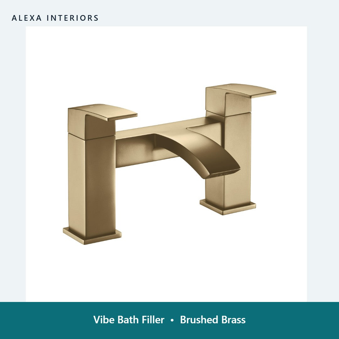 Vibe Bath Filler in Brushed Brass