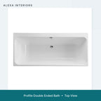 Alexa Profile Double Ended Bath - Top View