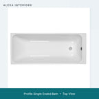 Alexa Profile Single Ended Bath - Top View