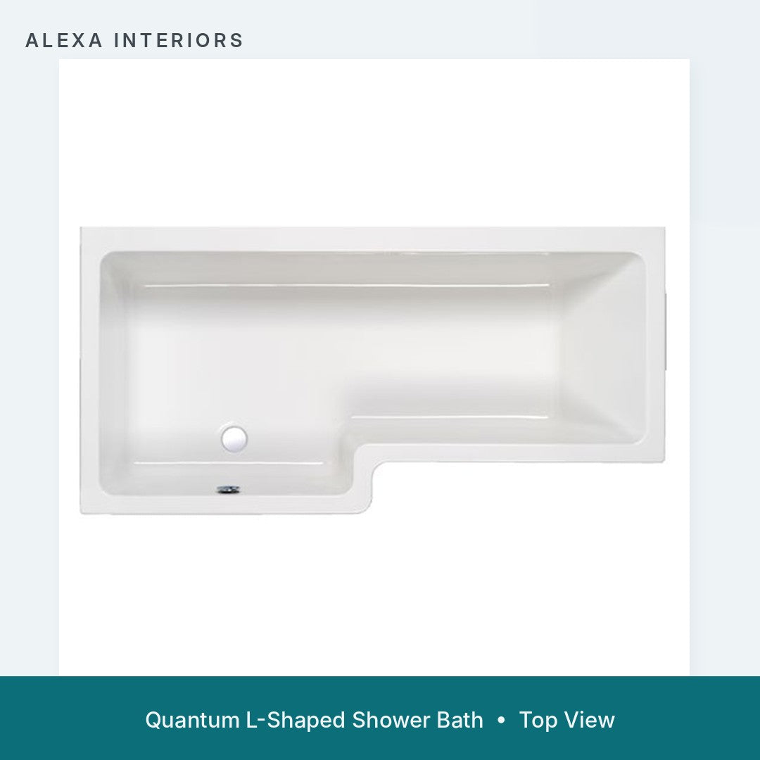 Alexa Quantum L-Shaped Shower Bath - Top View