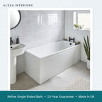 Alexa Refine Single Ended Bath - 25-Year Guarantee - Made in UK