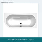 Alexa Status Offset Double Ended Bath - Top View