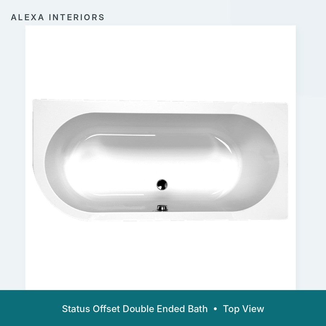 Alexa Status Offset Double Ended Bath - Top View