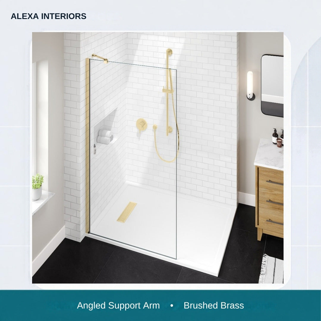 Alexa Angled Support Arm - Brushed Brass