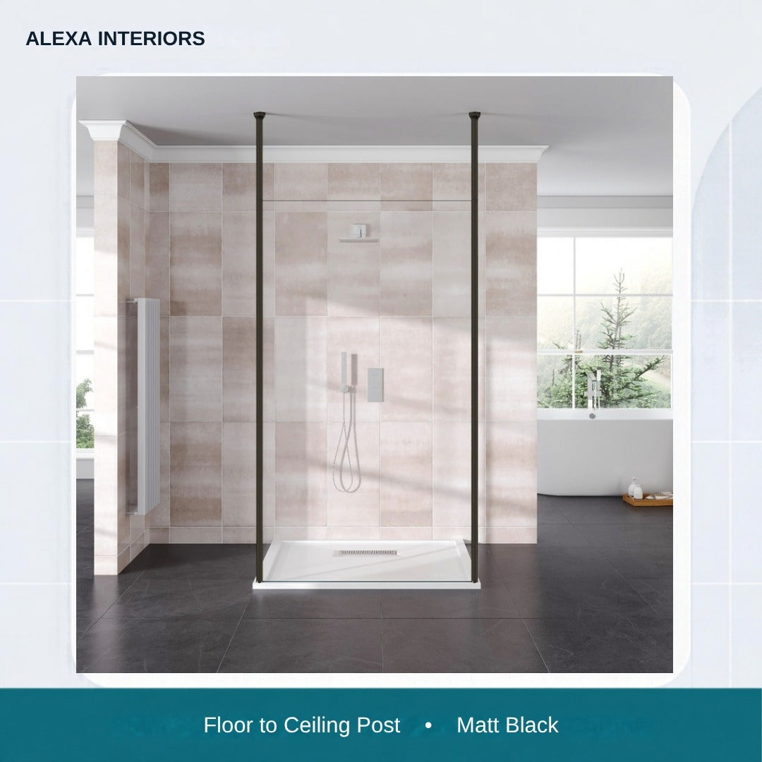 Alexa Floor to Ceiling Post - Matt Black