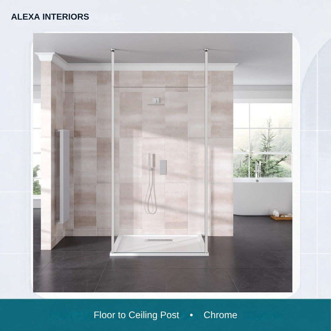 Alexa Floor to Ceiling Post - Chrome