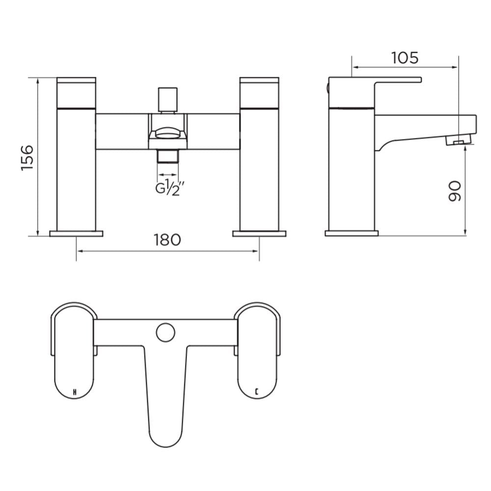 Archway Bath Shower Mixer