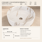 Round or Oval shape countertop basin