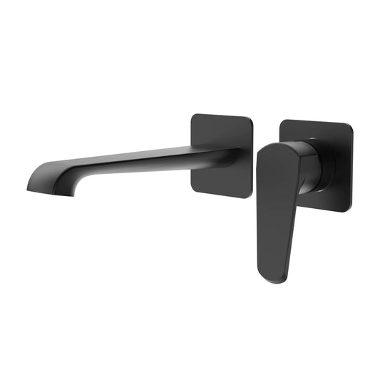 Nevada Wall Mounted Basin Mixer Tap Black Matt