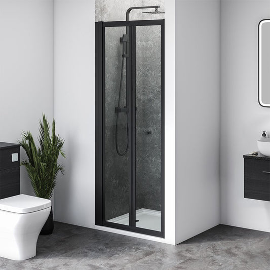 Alexa 6mm Black Bifold Shower Door 900mm x 1900mm High