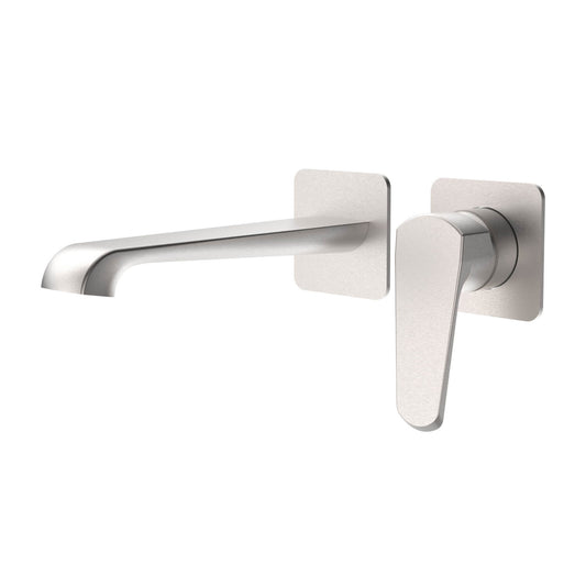 Nevada Wall Mounted Basin Mixer Tap Brushed Nickel