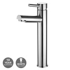 Clapham Tall Basin Mixer Tap in Chrome & Pair of Bath Taps