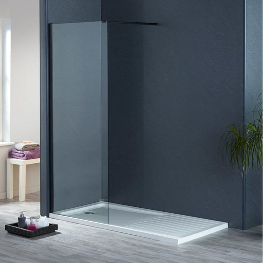 Alexa 10 Black Wetroom Screen Panel 300mm x 2000mm High x10 mm